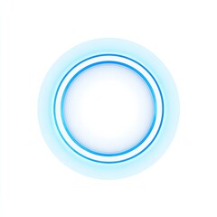Light blue glowing circle with a white inner circle and a solid blue ring on white