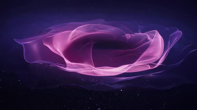 Abstract purple nebula animation slowly rotates with subtle dust particles, an organic gradient flow creating a dynamic modern background