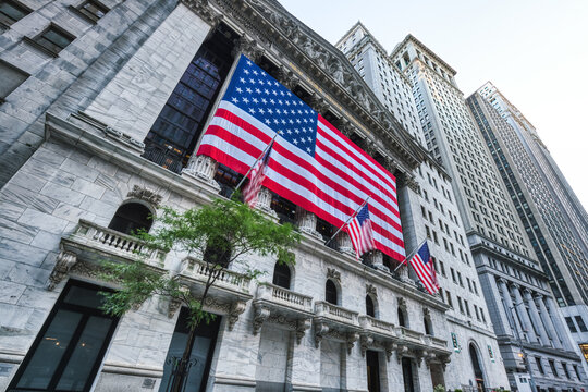 New York Stock Exchange building at Wall Street in Manhattan, New York