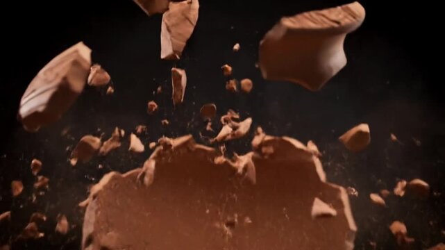 Dramatic Slow Motion Video of an Ancient Clay Pot Shattering Violently.