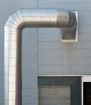 Austria, Salzburg.  Exterior industrial ductworks