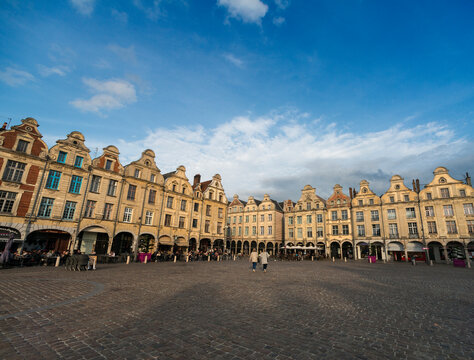 France, Arras, Grand Place public square.