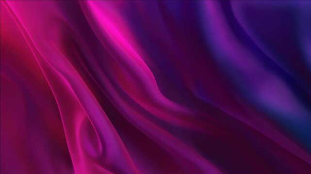 A purple fabric with a purple and blue pattern. The fabric is long and flowing. The pattern is very intricate