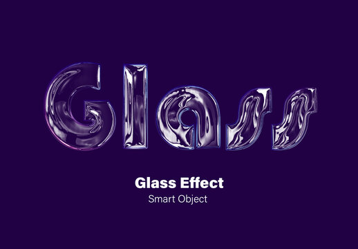 Glossy Glass Text Effect