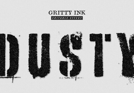 Grunge Gritty Ink Text Effect