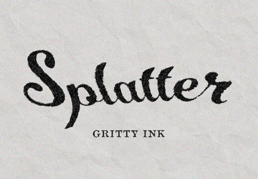 Grain Gritty Ink Text Effect