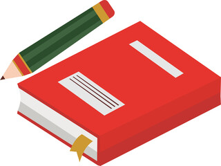 Fototapeta premium a book and a pencil, notebook, write (2)