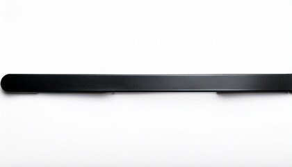 Divider Straight Black Horizontal Line With Rounded Edges Isolated On A White Background