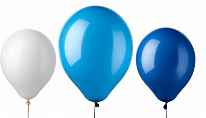 White And Blue Balloon Isolated
