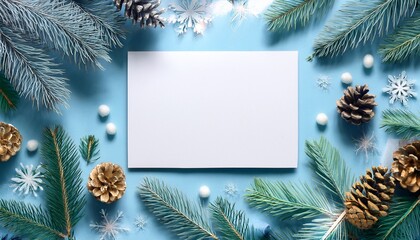 Winter Solstice Greeting Card On Decorated Winter Background Spruce Branches And Cones Ai Generative