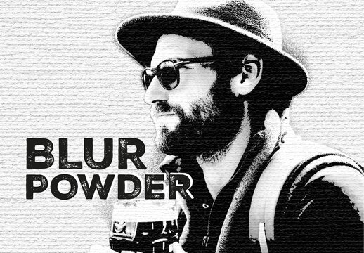 Blur Powder Image Effect Mockup