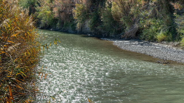 The Rio Grande River on the border between the US and Mexico in Big Bend National Park