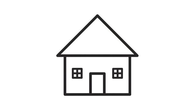 Simple house illustration from front viewpoint