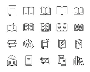 Book icon set.