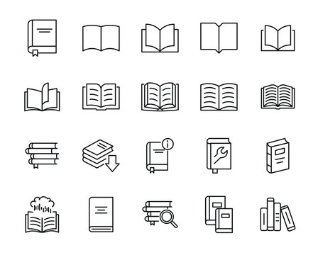 Book icon set.