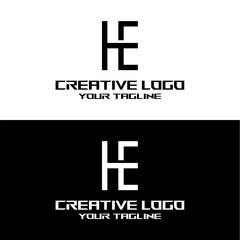 creative letter logohe design vector