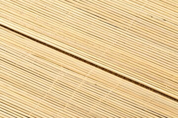 Fototapeta premium Natural light beige bamboo slat flooring texture background