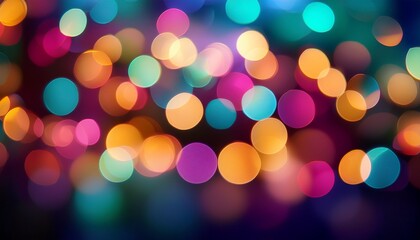 Fototapeta premium Soft Blurred Background Of Colorful Bokeh Lights For Festive Celebration Events Festive Colorful Bokeh Lights Background High Quality