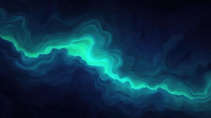 Naklejka premium Abstract swirling blue-green waves create a captivating visual flow.