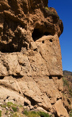 Gran Canaria, landscape of the central montainous part of the island, Las Cumbres, Around Acusa cave complex archaeological site
