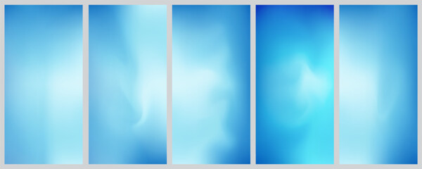 set blue gradient backgrounds with grainy texture. For covers, wallpapers, branding, business cards, social media and other projects