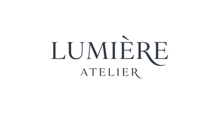 Lumiere Atelier elegant typography logo design.
