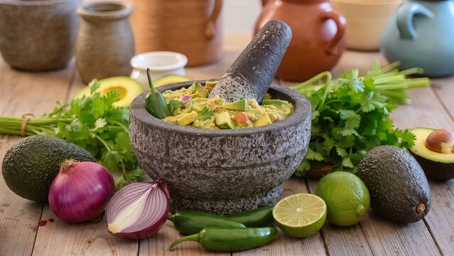 https://gemini.google.com/app/2f8fea98bf0b078b#:~:text=Rustic%20scene%20of%20guacamole%20in%20molcajete%20with%20fresh%20ingredients.