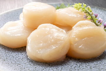 新鮮で美味しいホタテの刺身