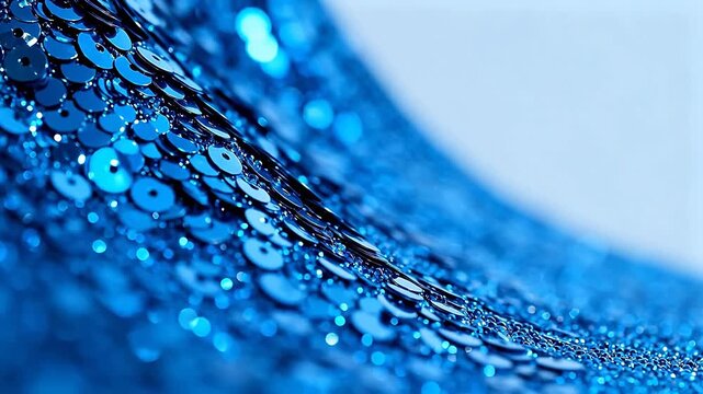 Blue sequin wave texture