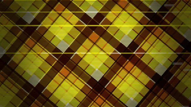 Dynamic tartan moire pattern animation with vibrant colors and intersecting lines in a 4K resolution video