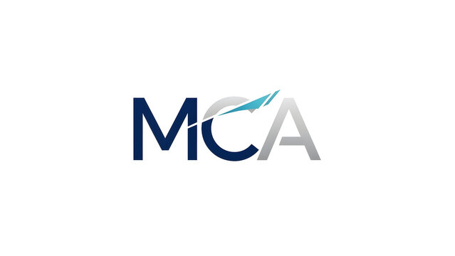 MCA Logo with Abstract Airplane Symbol