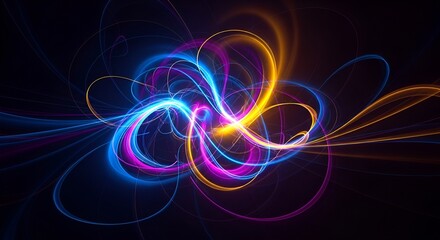 abstract energy lines, glowing light trails, futuristic background