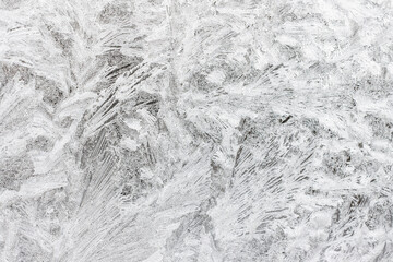 Nature abstract pattern on frosty window