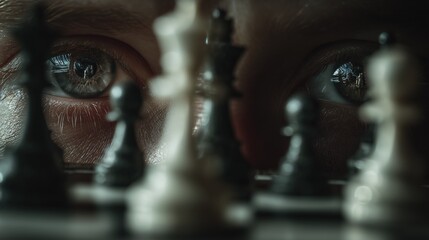 Intense Focus: Human Eyes on Chess Game Strategy