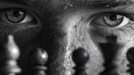 Intense Focus: Human Eyes on Chess Game Strategy