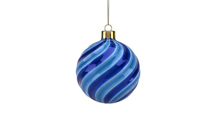 Swirled Blue Christmas Ornament