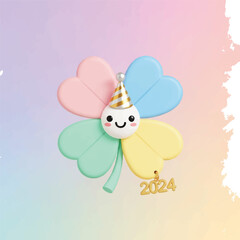 Colorful Butterfly Toy with Party Hat.