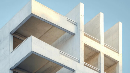 Obraz premium Geometric architecture concrete structure building