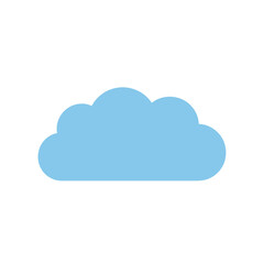 Fototapeta premium A simple, stylized illustration of a blue cloud, perfect for representing weather, data, or digital concepts in a clean, modern design