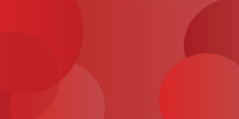 Obraz premium Abstract red gradient circles background. Modern simple overlap geometric pattern creative design. Minimal red curve shapes texture element. Suit for cover, poster, website, banner, presentation