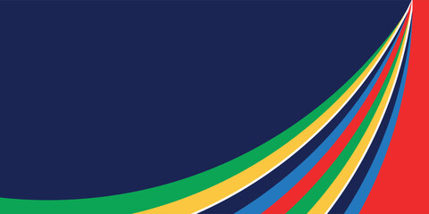 Abstract geometric colorful background with wave and basic shape. Background for international sport tournament in Paris France football basketball . Funny and professional backdrop. etc