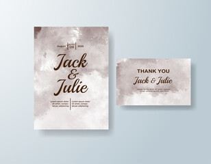 Luxury Watercolor wedding invitation card