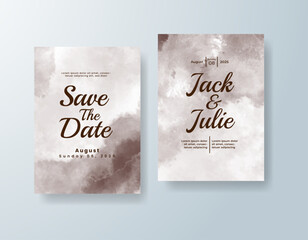 Luxury Watercolor wedding invitation card