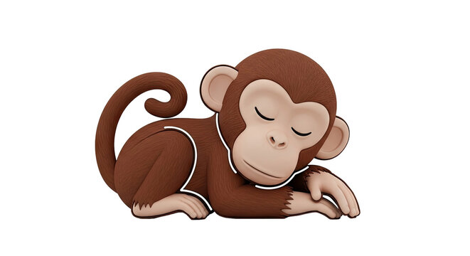 Sleeping Cartoon Monkey