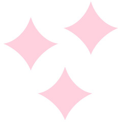 Illustration of a cluster of sparkling pink stars