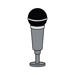 vector microphone on white background