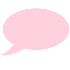 Illustration of a pink speech bubble icon