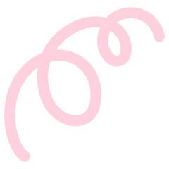 Simple pink scroll line illustration