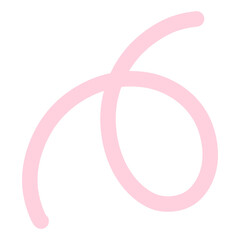 Simple pink scroll line illustration 