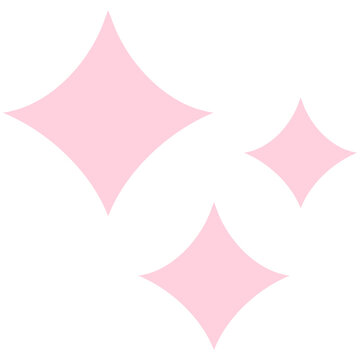 Illustration of a cluster of sparkling pink stars 